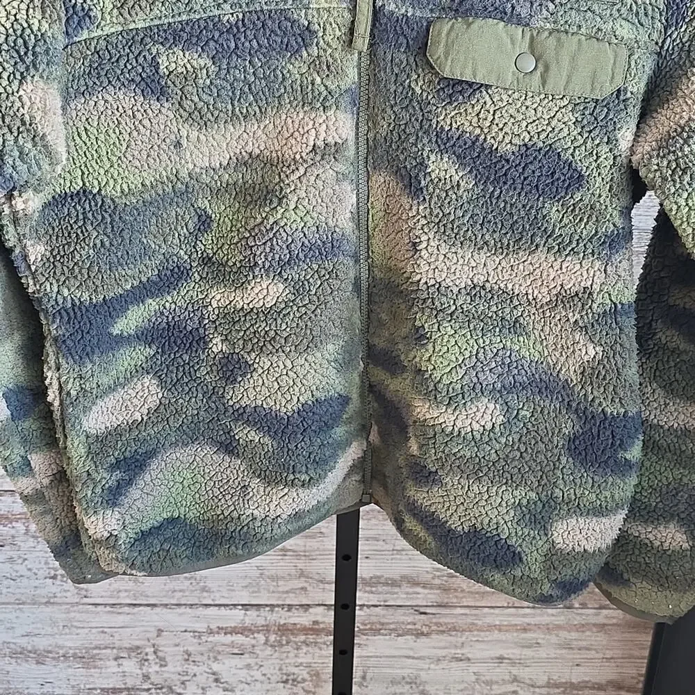 Columbia Mountainside Camo Fleece Full Zip Jacket Mens Size Large